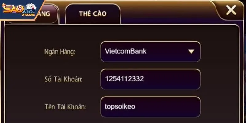 Chi tiết từng bước nạp tiền Saowin dành cho người mới bắt đầu