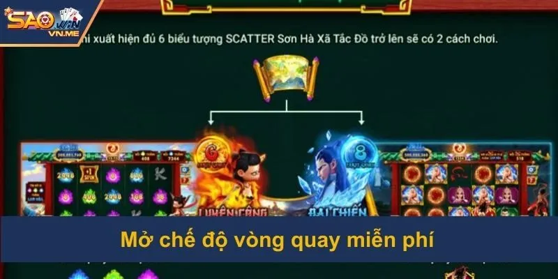 Mở chế động quay miễn phí giúp tăng cơ hội thắng